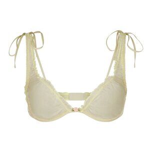 NWT SKIMS Romance Lace Unlined Plunge Bra Sage Multi Size S